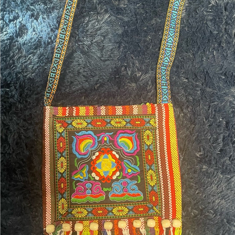 Source Unknown Red and Orange Crossbody Bag